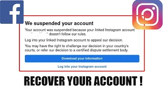 UPDATED  Fix Your account was suspended because your linked Meta account doesnt follow our rules [upl. by Rayna436]