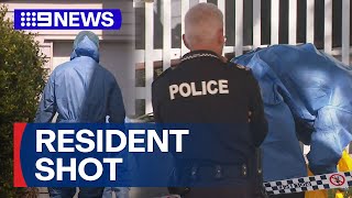 Man shot in violent home invasion  9 News Australia [upl. by Elodia]