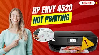 Fix HP Envy 4520 Not Printing Issue  Printer Tales [upl. by Atiekan]