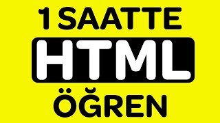 1 Saatte Tamamen HTML Öğren  HTML Dersleri 🌎 [upl. by Herv]