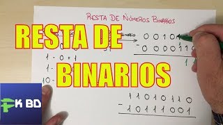 RESTA de números BINARIOS  Electrónica Digital  Operaciones Binarias [upl. by Hermy]