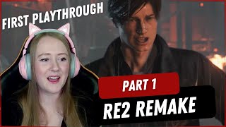 🫣 First time playing Resident Evil 2 Remake Leon A Scenario residentevil firstplaythrough re2 [upl. by Nadirehs]