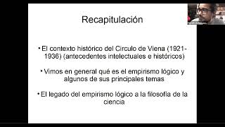 Sesión 2 Filosofía de la ciencia el empirismo lógico de Carnap Neurath y Schlick [upl. by Swirsky]