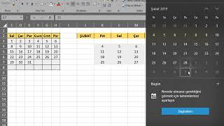 14 excel ile takvim hazırlama [upl. by Naruq854]