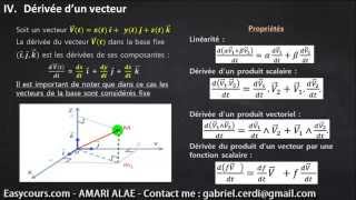 6  dérivée dun Vecteur  Mecanique du Point SMPC [upl. by Ramgad]