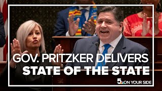 Illinois Gov JB Pritzker gives State of the State Address [upl. by Eenar]