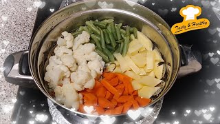 Steamed Vegetables Curry  Healthy way of cooking Vegetables  steamed vegetables recipe [upl. by Garvey46]