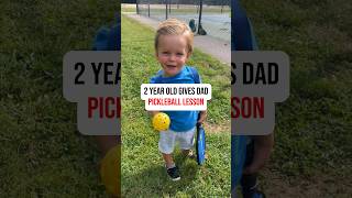 2 Year Old Gives Dad Pickleball Lesson😭 shorts [upl. by Sedinoel]