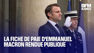 La fiche de paie dEmmanuel Macron a été rendue publique [upl. by Harvard659]