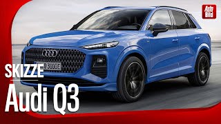 Audi Q3 2024  Neuer Audi Q3 wird die letzte Version mit Verbrennungsmotor  Skizze [upl. by Schargel]