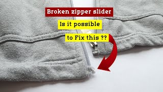 How to Repair Broken Zipper Slider on Jacket DIY Easy Way to Fix Broken Zipper Bottom Stop Tutorial [upl. by Farrington]