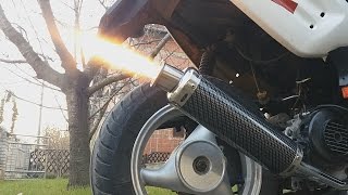 50cc GY6 Performance Exhaust Sound BACKFIRE [upl. by Llekcor]