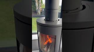 Twin wall flue Recoheat in Colins fabulous stove [upl. by Airdnahs]