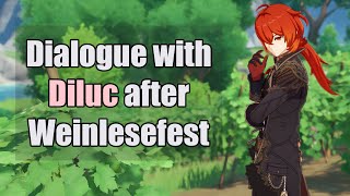 Dialogue with Diluc after Weinlesefest festival [upl. by Eneirda631]