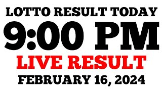 Lotto Result Today 9PM Draw February 16 2024 Friday PCSO LIVE Result [upl. by Whitney]