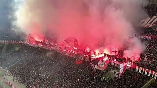 AC Milan Fans in Harmony Sarà Perché Ti Amo Echoes Through San Siro [upl. by Kenzi]