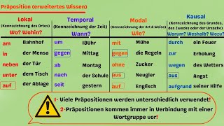 Master All Important German Prepositions from A1to B1Everything You Need to Know to Master Grammar [upl. by Cung]