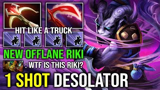 WTF 1 Shot Desolator Backstab Offlane RIKI Insane Dodge Trick of Trade Hit Like a Truck Dota 2 [upl. by Zara422]