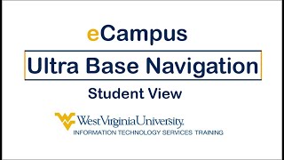 eCampus Ultra Base Navigation Introduction for Students [upl. by Eneleoj]