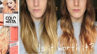 LOreal Colorista Review amp Demo  PEACH HAIR [upl. by Fitzhugh]