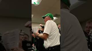 UND Football  Locker Room Celebration vs Western Illinois  10723 [upl. by Aneehc]