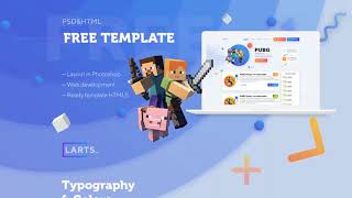 MineCraft Website Template Project Photoshop Free Download [upl. by Leshia411]