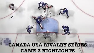 CANADA USA GM 3 RIVALRY SERIES FULL HIGHLIGHTS Nov 1024 [upl. by Eineeuq]