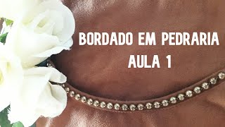 Aprenda a fazer um lindo BORDADO em blusinha Bordado em pedraria Aula 1  Lilian Moretto [upl. by Emylee]