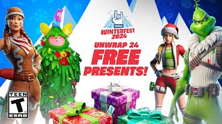 Fortnite Winterfest 2024 FREE PRESENTS [upl. by Godric15]