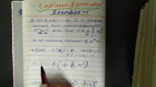 Unbiased estimator example 1 in probability and statistics [upl. by Edrock]