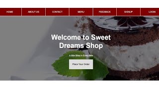 how to create a website using HTMLCSS  Responsive Cake website [upl. by Irving]