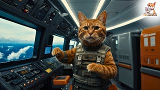 Adorable Cat Pilot Flying Airplane Adventure 🐱✈️ Incredible Feline Aviation  pets cat viral [upl. by Trahern]