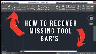 How To Recover Missing Tool Bars In AutoCAD [upl. by Kcin]