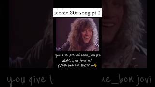 Iconic 80s song part 2  bon jovi Guns N Roses fear for tears… 80s rock [upl. by Beka]