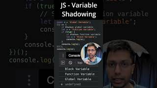 Variable Shadowing in JS  Scope and Scope Chain in JavaScript  Clip 14  Core JavaScript [upl. by Nic]