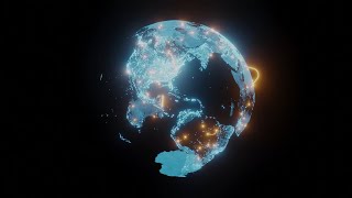 World Connection Animation Earth Spinning Globe Motion Graphics Loop [upl. by Arreic]