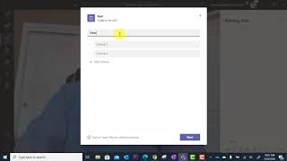 Microsoft Teams  Using the Polling tool [upl. by Noach]