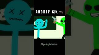 A B C D E F GUN 🔫 🔥🔥🔥🔥animation meme shorts animation ytshorts memes trainding [upl. by Essila]