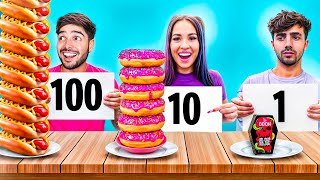 COMIENDO 100 CAPAS de COMIDA con YOUTUBERS [upl. by Kahaleel550]