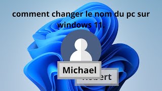 comment changer le nom du pc sur windows 11 [upl. by Fabron]