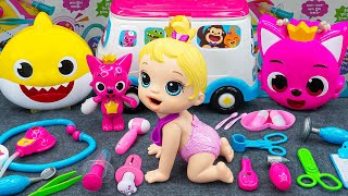 90 Minutes with Pinkfong Ambulance Set Satisfying ASMR  Doctor Toys Unboxing 💞 Lana Unboxing Toys [upl. by Anitnerolf234]