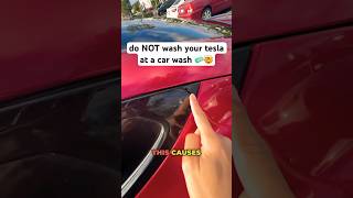 do NOT wash your tesla at a car wash 🤯 tesla angelocarlos tesla modely model3 modely shorts [upl. by Shirley366]