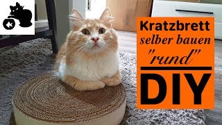 🔥Katzen Kratzbrett selber bauen quotrundquot  DIY Katzenspielzeug selber machen  Kratzbrett aus Kartons [upl. by Ennalorac]