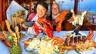 All You Can Eat EXTREME SPICY Cajun CRAB Seafood Buffet Las Vegas [upl. by Eedrahs686]