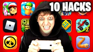 10 Handy Spiele in 1 Video HACKEN 😱 [upl. by Ecirtahs]