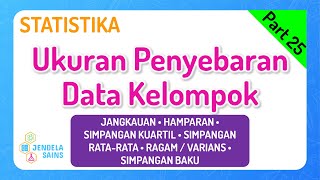 Statistika Matematika Kelas 12 • Part 25 Ukuran Penyebaran Data Kelompok [upl. by Oiramal206]