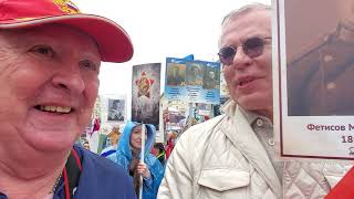 Slava Fetisov and me March of the Immortal Regiment [upl. by Eberle]