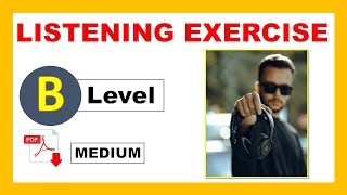 Listening Test  Level B Medium  PDF multiple choice questions  Easy English Lesson [upl. by Notfol]