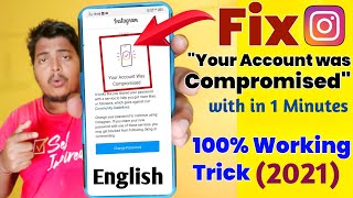How to fix quotYour Account was Compromisedquot on Instagram  Reset forgot password in English [upl. by Lisabet]