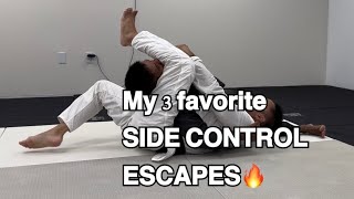 BJJ my top 3 favorite side control escapes Professor Mike Chu [upl. by Alra993]